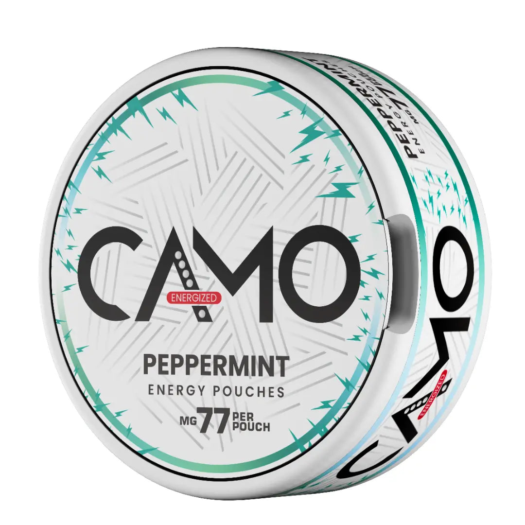 CAMO PEPPERMINT ENEGRY POUCHES 77MG ( CAFFEINE POUCHES)